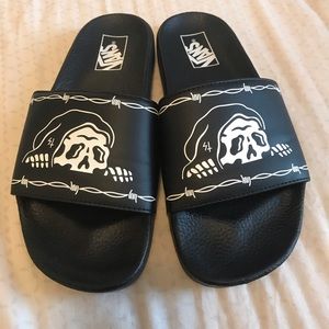 VANS limited edition art slide slip ons